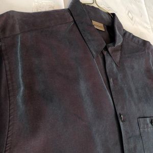 Men’s L button down long sleeve iridescent shirt